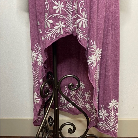 Johnny Was Purple Floral Embroidered Dress - Picture 8 of 16